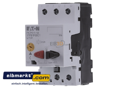 Front view Eaton (Moeller) PKZM01-1,6 Motor protective circuit-breaker 1,6A
