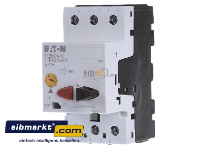 Front view Eaton (Moeller) PKZM01-12 Motor protective circuit-breaker 12A - 
