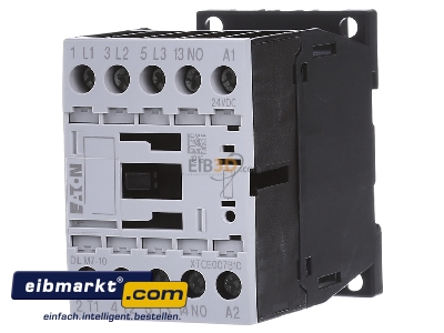 Front view Eaton (Moeller) DILM7-10(24VDC) Magnet contactor 7A 24VDC
