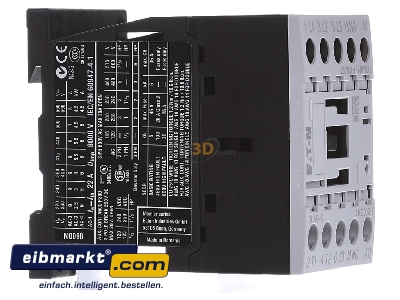 View on the left Eaton (Moeller) DILM9-10(230V50HZ) Magnet contactor 9A 230VAC
