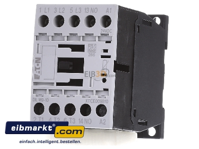 Front view Eaton (Moeller) DILM9-10(24VDC) Magnet contactor 9A 24VDC - 
