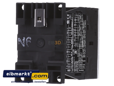 Back view Eaton (Moeller) DILM12-10(230V50HZ) Magnet contactor 12A 230VAC - 
