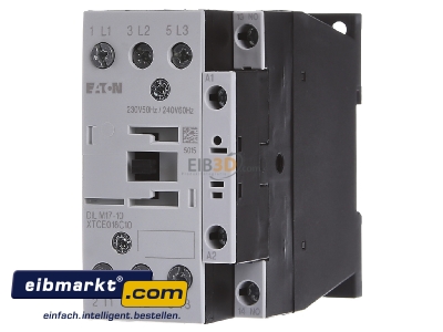 Front view Eaton (Moeller) DILM17-10(230V50HZ) Magnet contactor 18A 230VAC 
