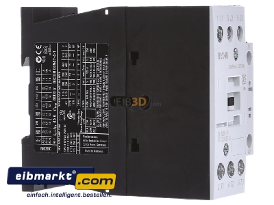 View on the left Eaton (Moeller) DILM25-10(230V50HZ) Magnet contactor 25A 230VAC 
