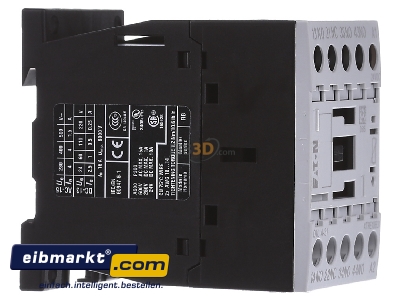 View on the left Eaton (Moeller) DILA-31(24VDC) Contactor relay 0VAC 24VDC 1NC/ 3 NO
