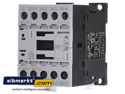 Front view Eaton (Moeller) DILA-22(230V50HZ) Contactor relay 230VAC 0VDC 2NC/ 2 NO
