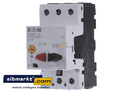 Front view Eaton (Moeller) PKZM01-10 Motor protective circuit-breaker 10A
