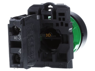 Back view Schneider Electric XB5AA3311 Complete push button green 
