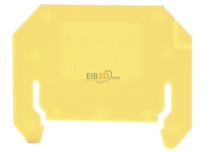 Front view Siemens 8WA1820 End/partition plate for terminal block 
