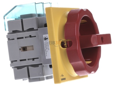Ansicht links Siemens 3LD2704-0TK53 Haupt-/Not-Aus-Schalter 3p. 100A 37kW/400V 
