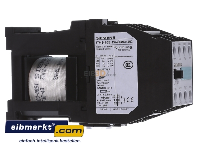 Ansicht links Siemens Indus.Sector 3TH4244-0BB4 Hilfsschtz 44E, 4NO+4NC, 24VDC 