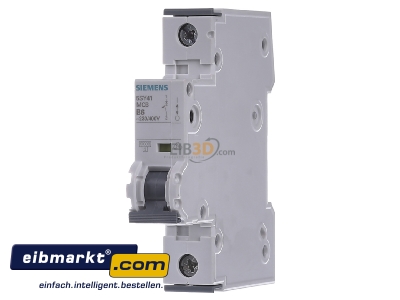 Frontansicht Siemens Indus.Sector 5SY4106-6 LS-Schalter B6A,1pol,T=70,10kA 