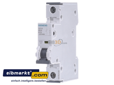 Frontansicht Siemens Indus.Sector 5SY4110-6 LS-Schalter B10A,1pol,T=70,10kA 