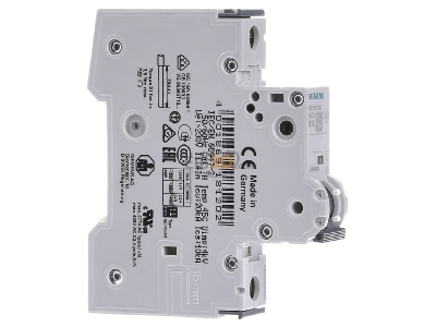 Ansicht links Siemens 5SY4113-6 LS-Schalter B13A,1pol,T=70,10kA 