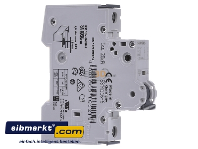 Ansicht links Siemens Indus.Sector 5SY4116-6 LS-Schalter B16A,1pol,T=70,10kA 