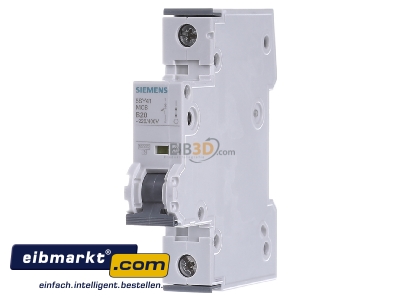 Frontansicht Siemens Indus.Sector 5SY4120-6 LS-Schalter B20A,1pol,T=70,10kA 