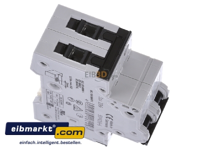 Ansicht oben links Siemens Indus.Sector 5SY4216-6 LS-Schalter B16A,2pol,T=70,10kA 