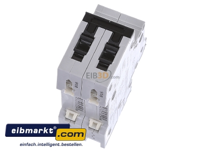 Ansicht oben hinten Siemens Indus.Sector 5SY4216-6 LS-Schalter B16A,2pol,T=70,10kA 