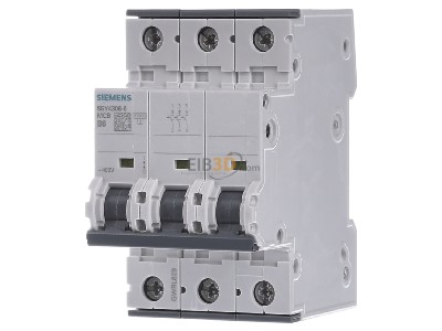 Frontansicht Siemens 5SY4306-6 LS-Schalter B6A,3pol,T=70,10kA 