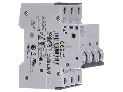 Ansicht links Siemens 5SY4306-6 LS-Schalter B6A,3pol,T=70,10kA 