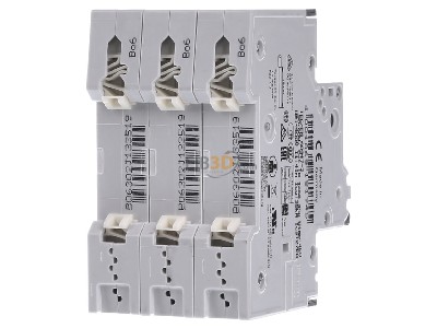 Ansicht hinten Siemens 5SY4306-6 LS-Schalter B6A,3pol,T=70,10kA 