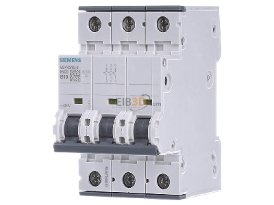 Frontansicht Siemens 5SY4310-6 LS-Schalter B10A,3pol,T=70,10kA 
