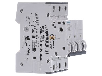 Ansicht links Siemens 5SY4316-6 LS-Schalter B16A,3pol,T=70,10kA 