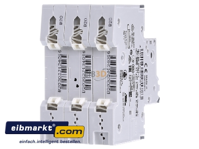 Ansicht hinten Siemens Indus.Sector 5SY43206 LS-Schalter B20A,3pol,T=70,10kA 5SY4320-6