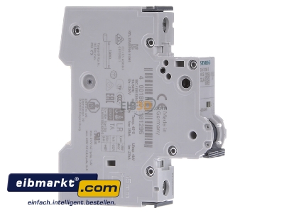 Ansicht links Siemens Indus.Sector 5SY41057 LS-Schalter C05A,1pol,T=70,10kA 5SY4105-7