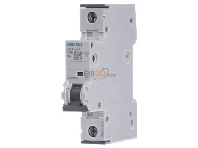 Frontansicht Siemens 5SY4104-7 LS-Schalter C4A,1pol,T=70,10kA 