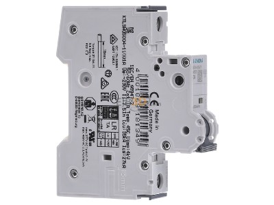 Ansicht links Siemens 5SY4104-7 LS-Schalter C4A,1pol,T=70,10kA 