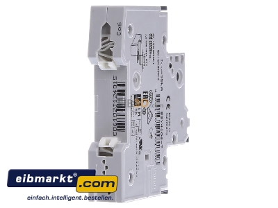 Ansicht hinten Siemens Indus.Sector 5SY4106-7 LS-Schalter C6A,1pol,T=70,10kA 