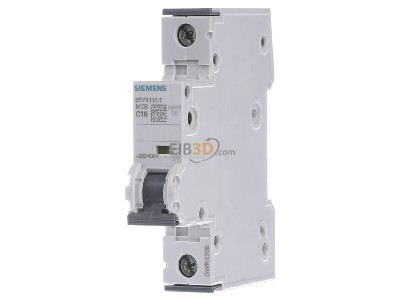 Frontansicht Siemens 5SY4116-7 LS-Schalter 16A C 1p. 10kA 