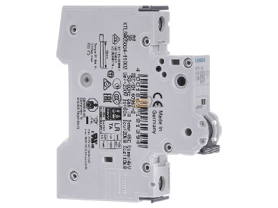 Ansicht links Siemens 5SY4116-7 LS-Schalter 16A C 1p. 10kA 
