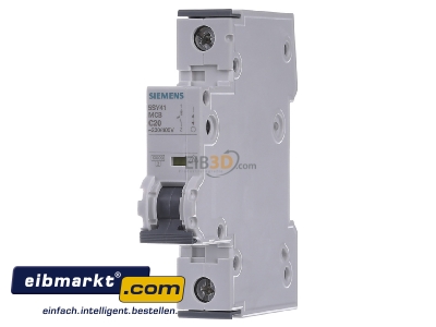 Frontansicht Siemens Indus.Sector 5SY4120-7 LS-Schalter C20A,1pol,T=70,10kA 