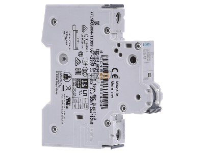 Ansicht links Siemens 5SY4132-7 LS-Schalter C32A,1pol,T=70,10kA 