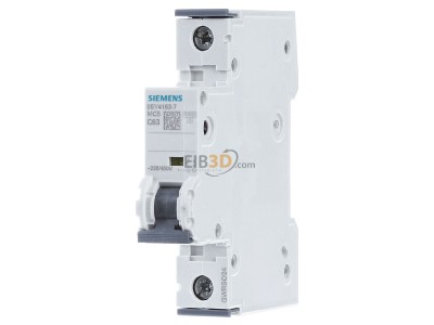 Front view Siemens 5SY4163-7 Miniature circuit breaker 1-p C63A 
