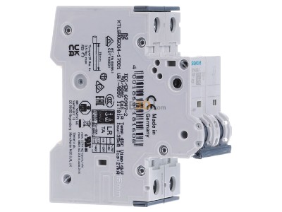 Ansicht links Siemens 5SY4202-7 LS-Schalter C2A,2pol,T=70,10kA 