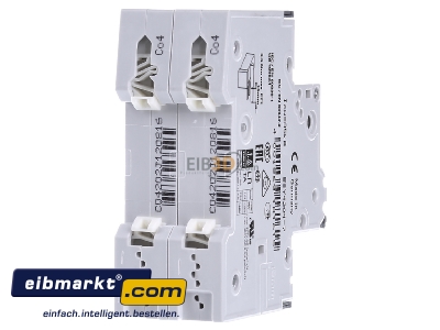 Ansicht hinten Siemens Indus.Sector 5SY4204-7 LS-Schalter C4A,2pol,T=70,10kA 
