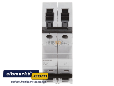 Ansicht oben vorne LS-Schalter C10A,2pol,T=70,10kA 5SY4210-7 Siemens Indus.Sector 5SY4210-7