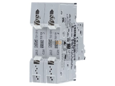 Ansicht hinten Siemens 5SY4220-7 LS-Schalter C20A,2pol,T=70,10kA 
