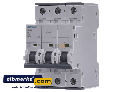 Frontansicht Siemens Indus.Sector LS-Schalter C20A,3pol,T=70,10kA 5SY4320-7 