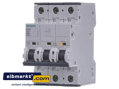 Frontansicht Siemens Indus.Sector 5SY4325-7 LS-Schalter C25A,3pol,T=70,10kA 