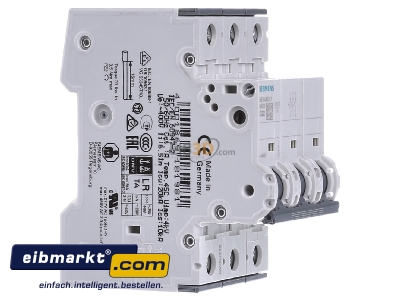 Ansicht links Siemens Indus.Sector 5SY43327 LS-Schalter C32A,3pol,T=70,10kA 5SY4332-7
