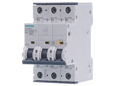 Frontansicht Siemens 5SY4350-7 LS-Schalter C50A,3pol,T=70,10kA 