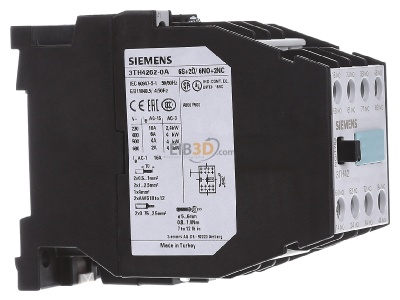 View on the left Siemens 3TH4262-0AP0 Auxiliary relay 230VAC 0VDC 2NC/ 6 NO 
