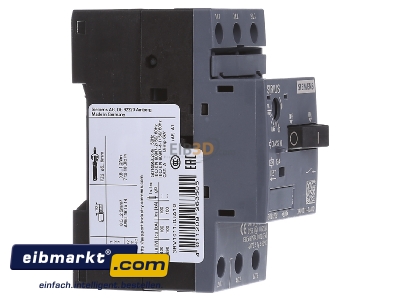 View on the left Siemens Indus.Sector 3RV10110JA10 Motor protective circuit-breaker 1A
