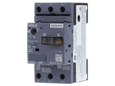 Frontansicht Siemens 3RV1011-0KA10 Leistungsschalter 0,9-1,25A N15A 