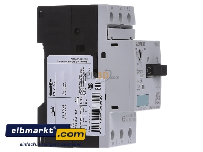 View on the left Siemens Indus.Sector 3RV1011-1AA10 Motor protective circuit-breaker 1,6A
