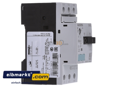 Ansicht links Siemens Indus.Sector 3RV1011-1AA10 Leistungsschalter 1,1...1,6A, N 21A 